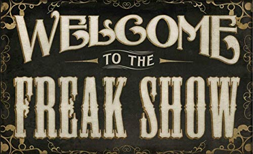 ZMKDLL Welcome to The Freak Show Metal Sign Metal Plaque 12x8 Inches - Image 5