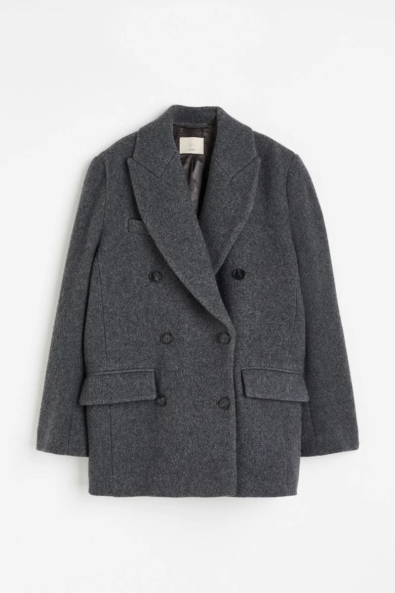 H&M Wool-blend double-breasted jacket