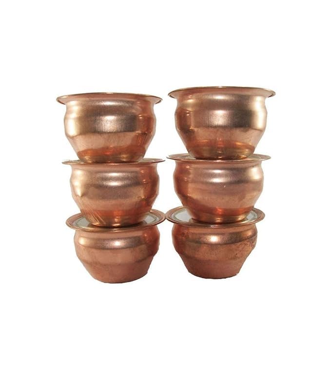 A & S VENTURES A&S Ventures Gangajal Gangajal Gangajal for Pooja Mandir Gangajal in Copper Ganga jal for Puja & Auspicious Works Natural Ganga Water for Puja Set of 6 Pcs Ganga jal - Image 3