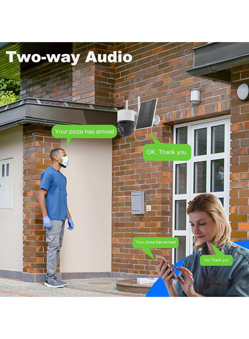 الرائد كاميرا أمنية لاسلكية تعمل بالطاقة الشمسية 4G مع مراقبة بانورامية بزاوية 360 درجة (تشمل بطاقة SIM 4G) - Image 5