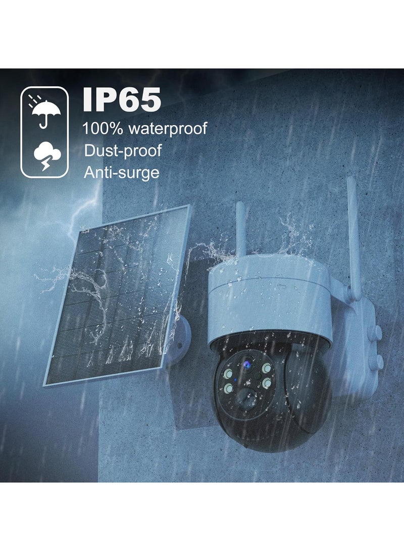 الرائد كاميرا أمنية لاسلكية تعمل بالطاقة الشمسية 4G مع مراقبة بانورامية بزاوية 360 درجة (تشمل بطاقة SIM 4G) - Image 2