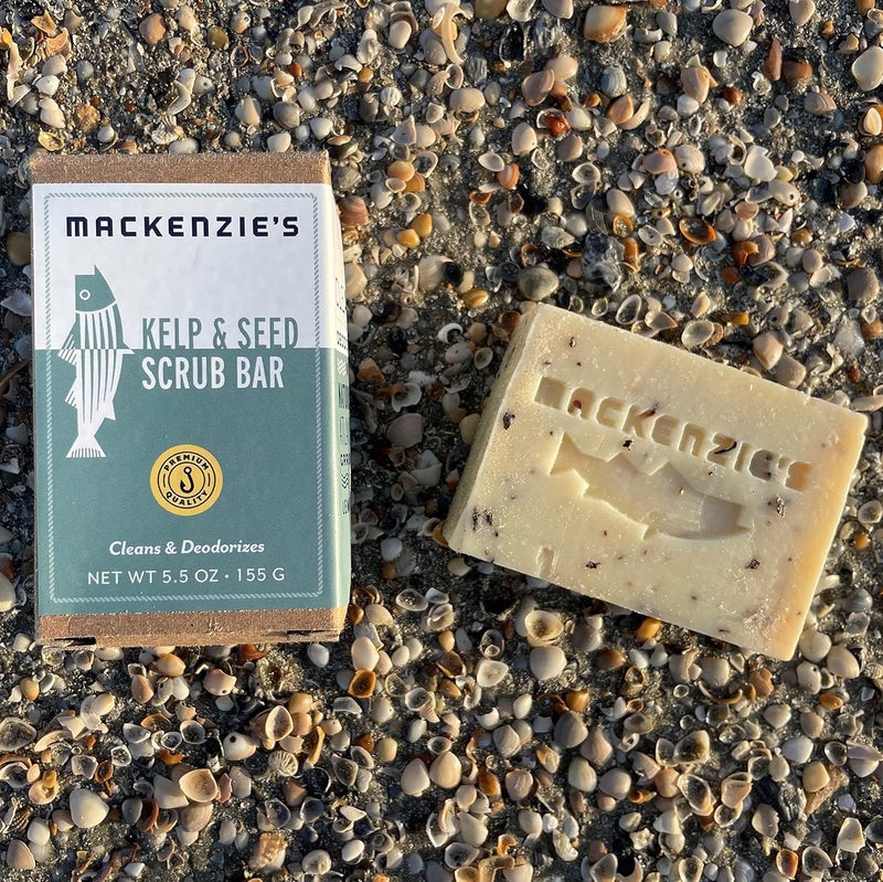 MACKENZIES Kelp Seed Scrub Bar Gifts for Men Gifts for Women Gifts for Cooks Gifts for Gardeners Exfoliating Moisturizing Hand Soap 55 oz - Image 5