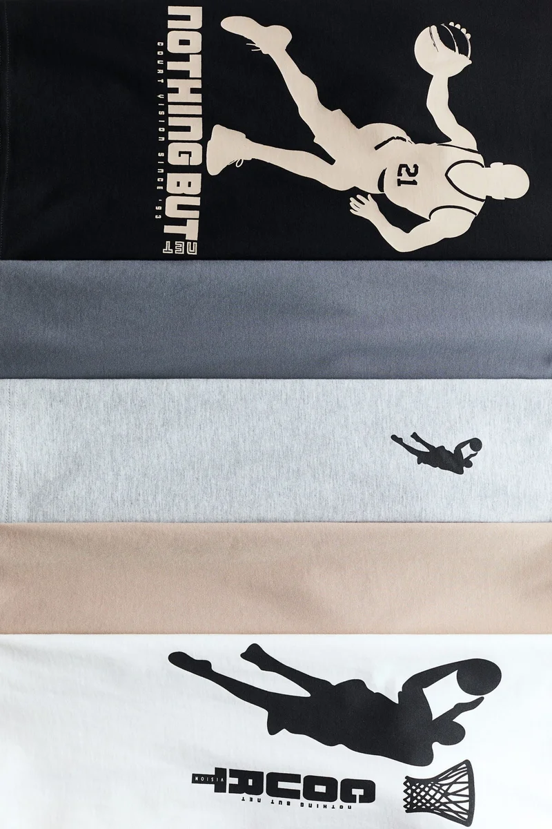 H&M 5-pack cotton T-shirts