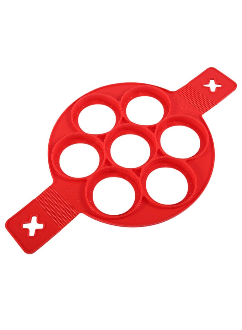 NIBEMINENT Flipping Fantastic Egg Ring Pancake Mould Red 