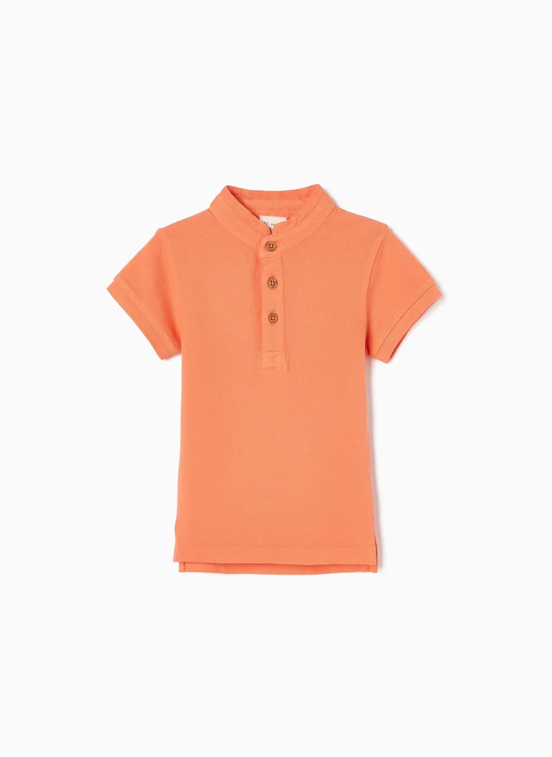 زيبي Cotton Polo-Shirt with Mao Collar for Baby Boys 'You&Me'