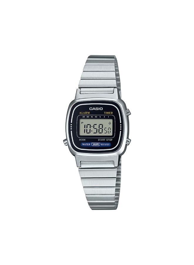 Casio Vintage LA670WA-1 Women's Digital Watch Stainless Steel Band Silver