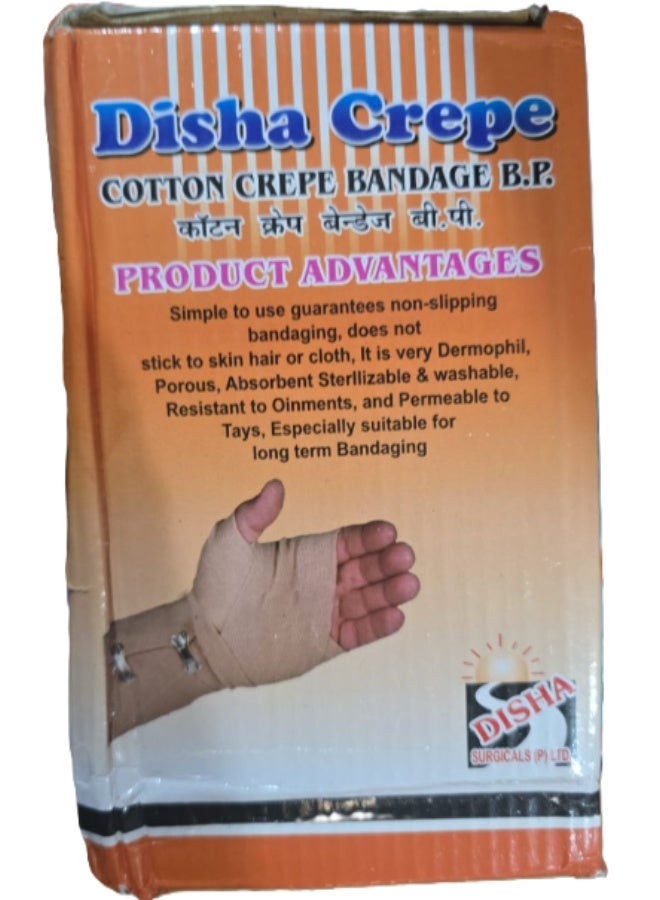 Disha Crepe Cotton Bandage - Crepe Design for Comfort & Effective Support - Image 1