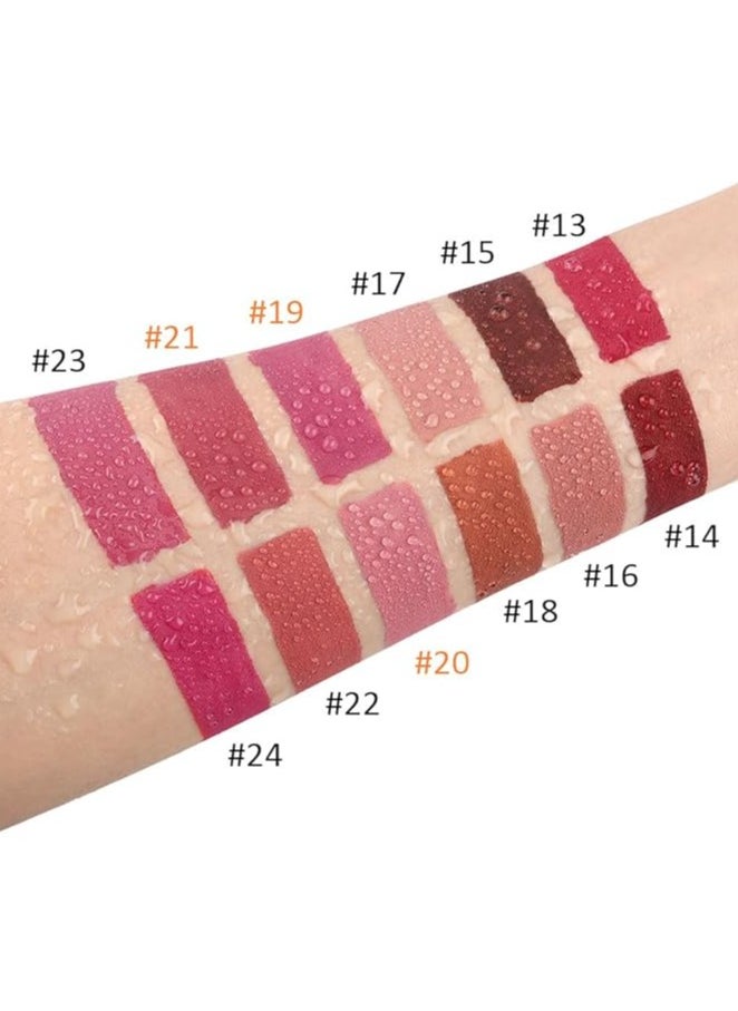 DNM 3Pcs Mini Pills Liquid Matte Lipstick Capsule Set for Women Warm pink Nude brown Deep cranberry Lip stick Stain Long Lasting Waterproof mate color 07  - Image 5