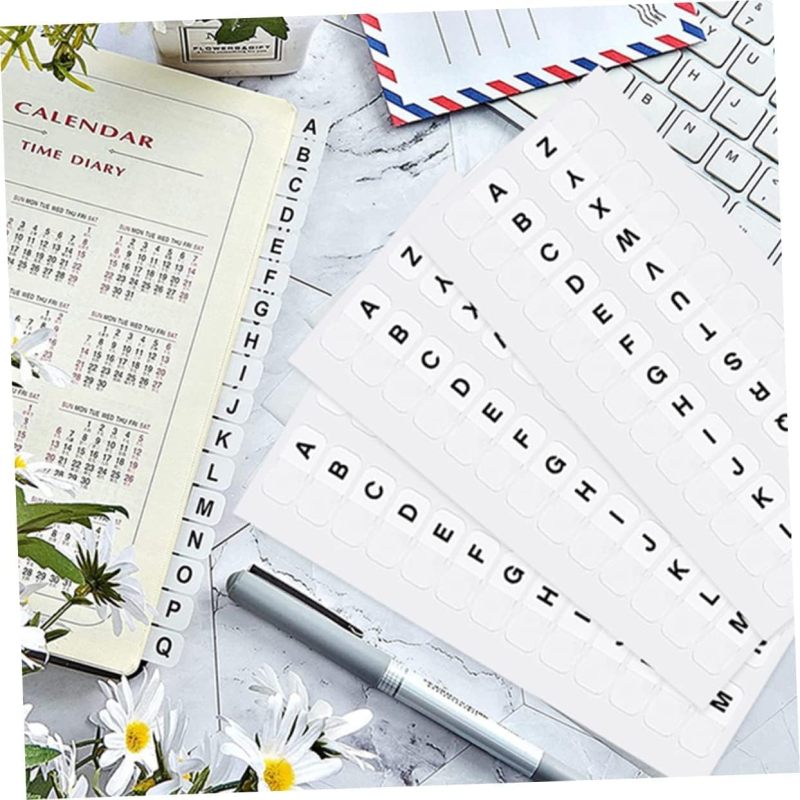 Alphabet Index Stickers 16.90x6.80x0.10cm Waterproof & Durable Alphabetical Tab Indexes - Easy Repositioning Without Tearing A-Z Index Tabs for Home Office Study Organization - Image 4