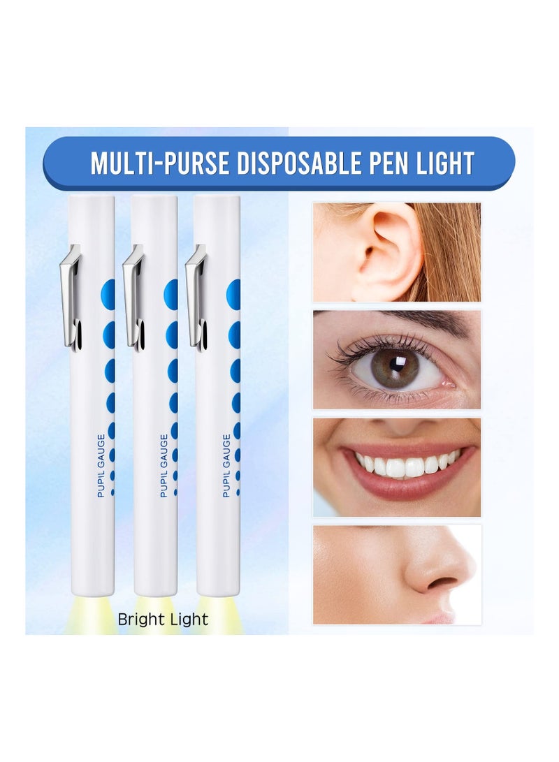 Y&D Pen Lights for Nurses, with Pupil Gauge and Ruler Disposable Diagnostic Penlight, Student, Doctors School, Lightweight Battery Included, Precision Lens Home, Nursing Homes, Camping(12 Pack) - Image 4