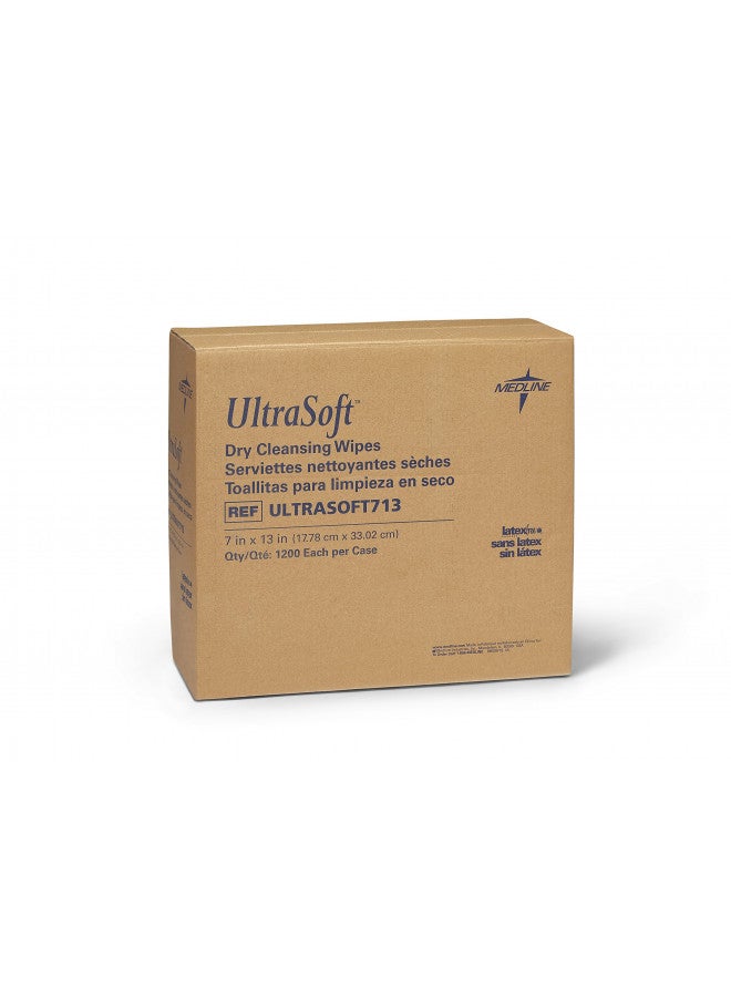 Medline Ultrasoft Dry Baby Wipes, Gentle Disposable Cleansing Cloths, 1,200 Count, Dry Wipe Size is 7 x 13 inches, Great for Sensitive Skin and can be used as Baby Washcloths, Incontinence Wipes - Image 5