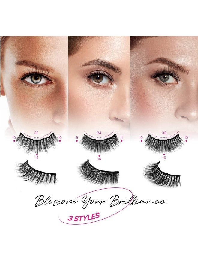 Calailis Magnetic Eyelashes For Women,Natural Reusable Magnet Eyelashes 3 Pairs Eyelashes Magnetic With Tweezers& Waterproof Eyeliner(Cy302) - Image 3