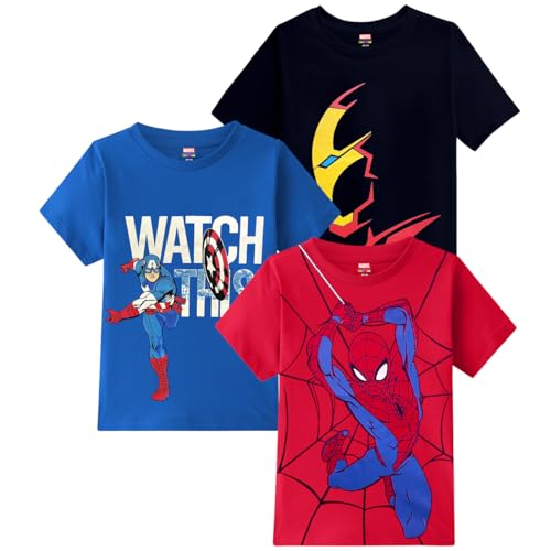 Kuchipoo © Marvel Boys Regular Fit Half Sleeves Cotton T-Shirts (MKUC-TSHRT-418, 13-14 Years, Multi-Colored) - Image 1