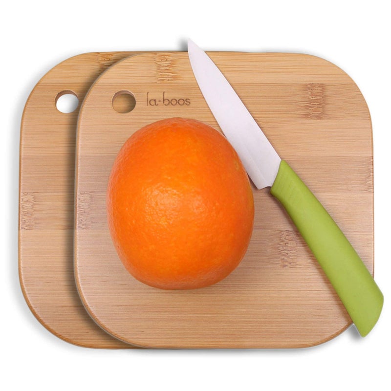 Home Mini Cutting Board Small Fruit Cutting Board Solid Bamboo Wood Board for Baby Infant dormitorySet of 2