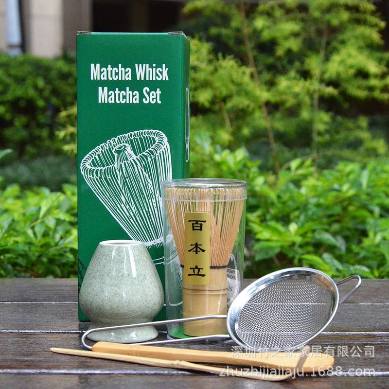 Christmas Gift Matcha Set With Matcha Tools, Tea Ceremony Matcha Whisk, Tea Spoon, Tea Stirrer 304 - Image 1
