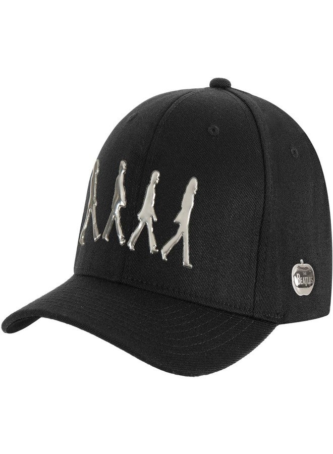 Beatles Men's Sonic Shining Abbey Road Baseball Cap Fitted Black - Image 1
