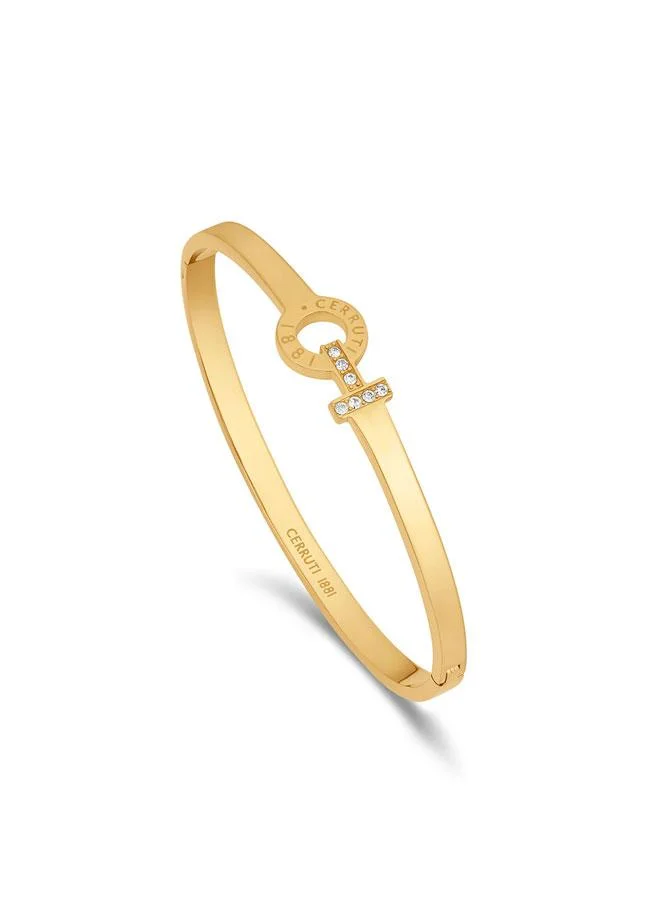 Flavia Gold Plated Stainless Steel Bangle for Women 104mm
