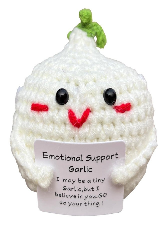 PLWalker Emotional Support Garlic Pickle Gifts for Men Women, Positive Crochet Crocheted Garlic Plush Plushies Home Decor - Image 1