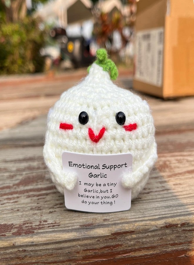 PLWalker Emotional Support Garlic Pickle Gifts for Men Women, Positive Crochet Crocheted Garlic Plush Plushies Home Decor - Image 2