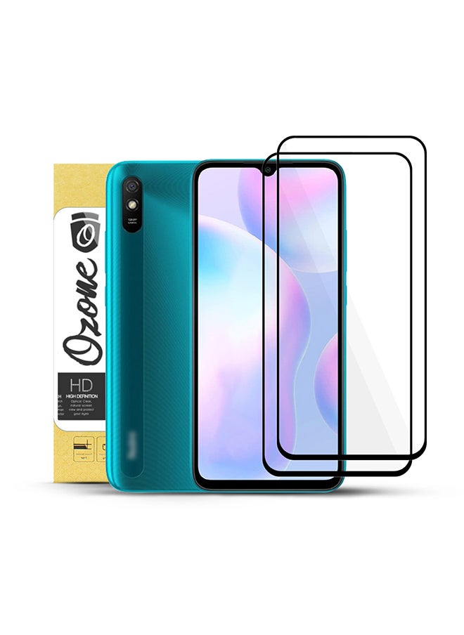 O Ozone Screen Protector for Xiaomi Redmi 9A, 9H Hardness Full Coverage Screen Guard HD Ultra-thin Tempered Glass Screen Protectors- 2 Pack  - Image 1