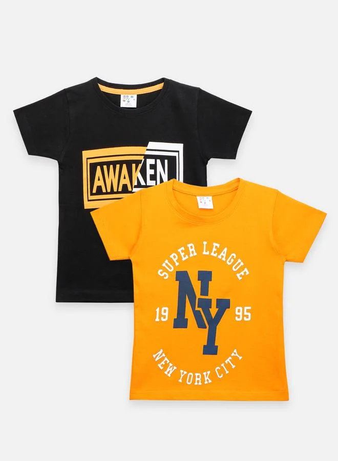 LILPICKS Awaken Printed Summer Cool Tshirt Pack of 2