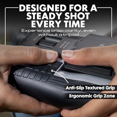 Minolta 12x32 Digital Binoculars - 4K UHD Video Camera, 48MP Photo, 8X Digital Zoom, IPS Anti-Glare Screen, Fog-Resistant Optics, Compact, Ideal for Birdwatching & Travel Hunting - Image 3