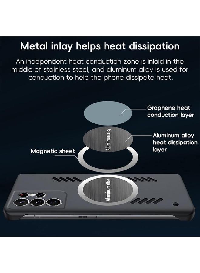 erorex Case For Samsung Galaxy S23 Ultra 5G All-inclusive Lens Frameless Graphene Cooling Phone Case - Image 3
