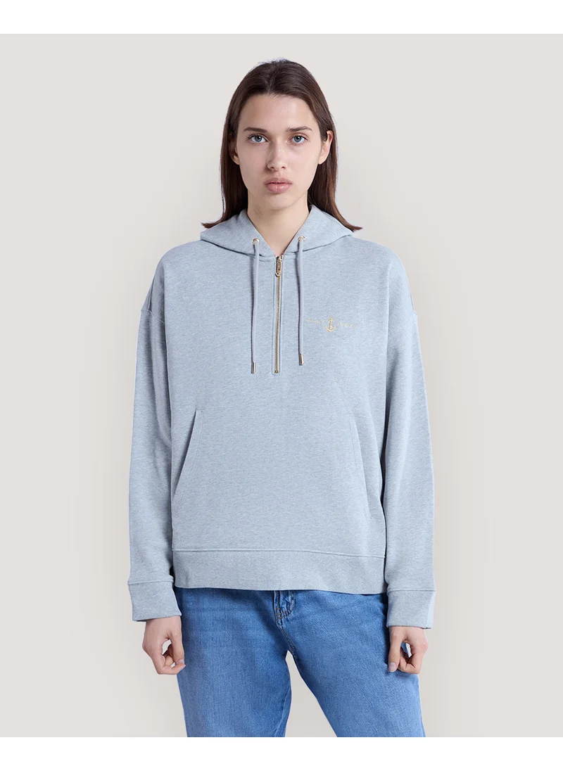 GANT Gant Embroidered Anchor Half-Zip Hoodie