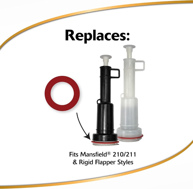 Korky Korky 457 2X Long Life Seal Fits Mansfield 210 and 211 Fixes Leaking Tower Style Valves and HardtoFlush ToiletsEasy to InstallMade in USA Red  - Image 3