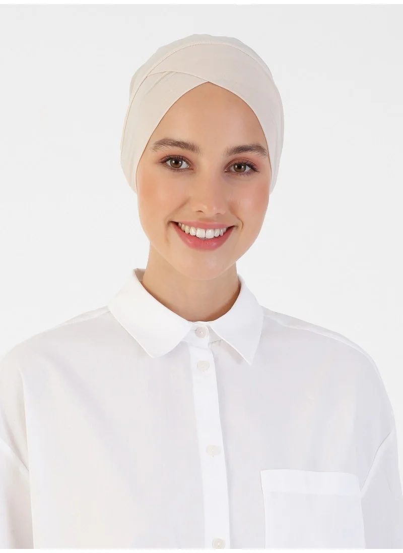 إيكاردين Breathable Fabric Practical Cross Pipe Bonnet - Beige -
