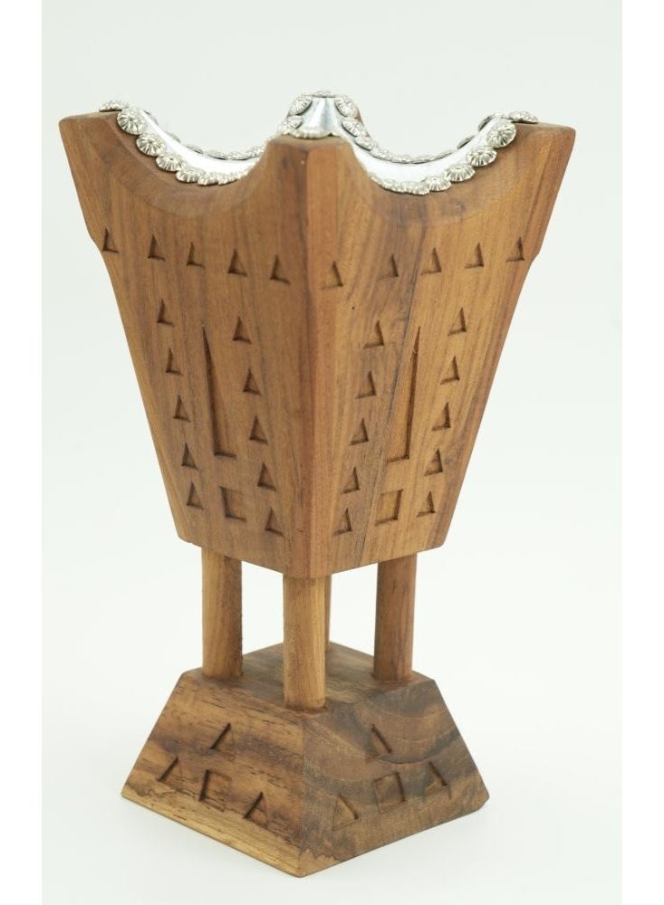 WARD Antique incense burner (Najdi engraving) made of natural teak wood - large size - Image 1