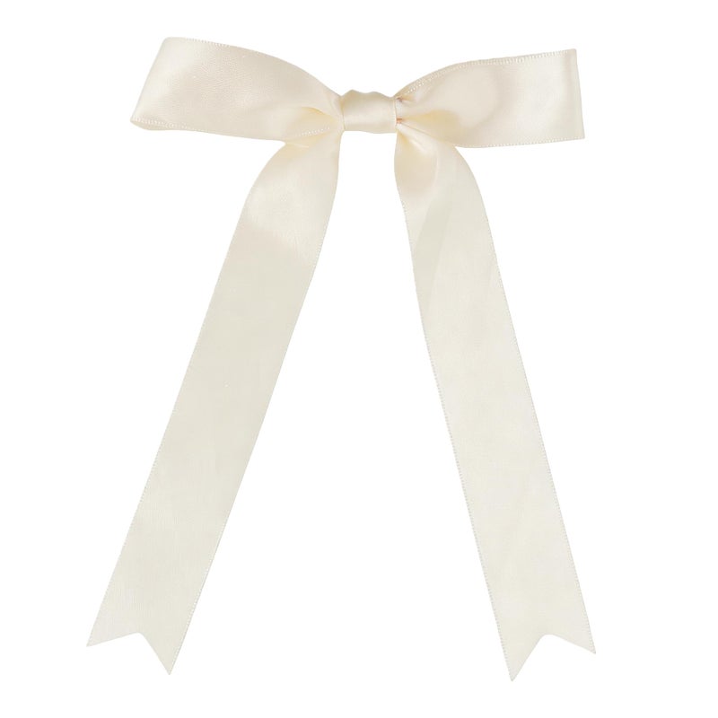 Meseey 30 Pcs Ivory Satin Bows 6 X 10 Inch Premade Bows with Twist Tie for Wedding Florist Decor, Cake Pops,Christmas Tree & Gift Wrapping(Ivory) - Image 1
