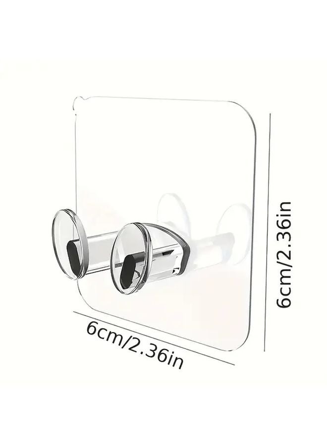2pcs Heavy Duty Adhesive Wall Hooks No Drill Damage Free Removal Cable Management - Image 4