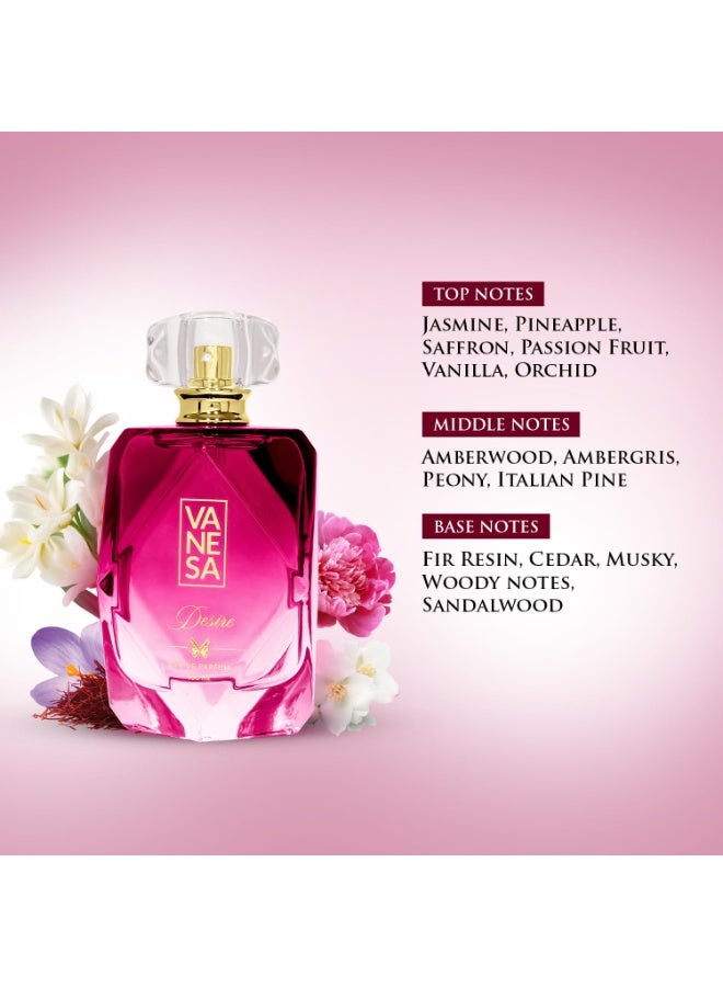 Vanesa عطر Desire للنساء 100 مل | عطر ماء عطر يدوم طويلاً - Image 3