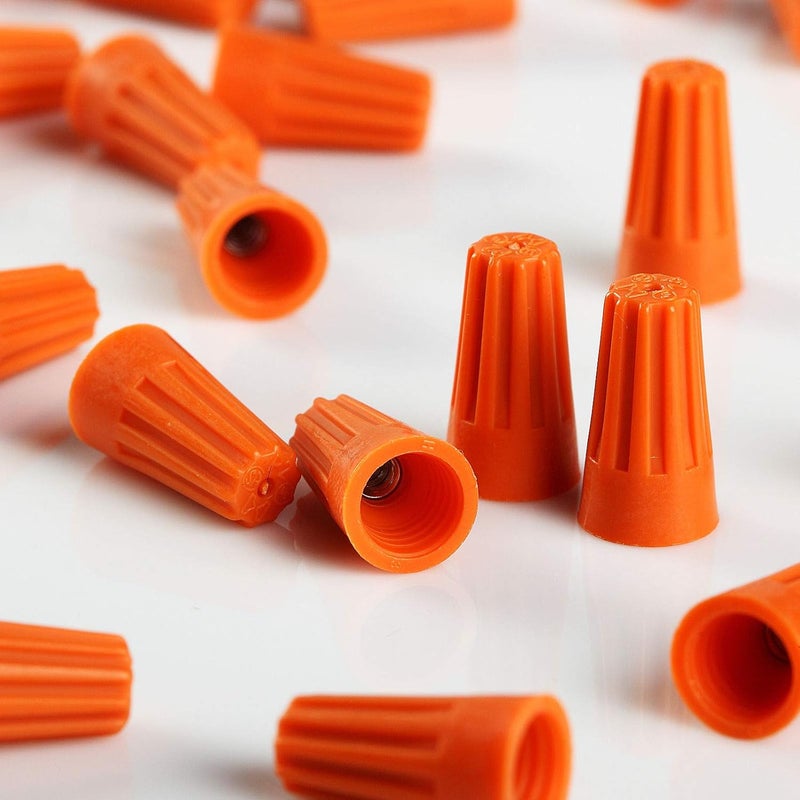 50 PCS Orange 22-14 Gauge Twist On Wire Gard Connectors Conical Nuts Barrel Screw US