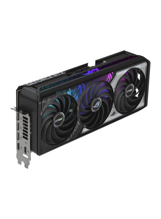 أسوس بطاقة الرسوميات ROG Strix GeForce RTX 5070 Ti OC Edition بسعة 16 جيجابايت GDDR7، سرعة 28 جيجابت في الثانية، عرض 256 بت، DLSS 4، تتبع الأشعة، 8960 نواة CUDA، سرعة تعزيز 2452 ميجاهرتز، HDMI 2.1b x2، DP 2.1b x3، أقصى دقة 8K، 300 واط TDP، طاقة 16-pin، 3.2-فتحة، مروحة ثلاثية Axial-Tech، غرفة بخار، تقنية 0dB، مزامنة RGB Aura، GPU Tweak III، NVIDIA Reflex و G-SYNC، AI 1492 TOPS| 90YV0M90-M0NA00 - Image 3