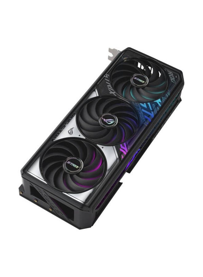 أسوس بطاقة الرسوميات ROG Strix GeForce RTX 5070 Ti OC Edition بسعة 16 جيجابايت GDDR7، سرعة 28 جيجابت في الثانية، عرض 256 بت، DLSS 4، تتبع الأشعة، 8960 نواة CUDA، سرعة تعزيز 2452 ميجاهرتز، HDMI 2.1b x2، DP 2.1b x3، أقصى دقة 8K، 300 واط TDP، طاقة 16-pin، 3.2-فتحة، مروحة ثلاثية Axial-Tech، غرفة بخار، تقنية 0dB، مزامنة RGB Aura، GPU Tweak III، NVIDIA Reflex و G-SYNC، AI 1492 TOPS| 90YV0M90-M0NA00 - Image 5