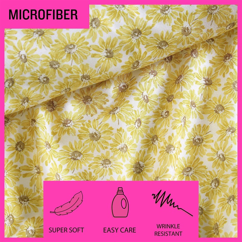 Betsey Johnson - Queen Sheet Set  Soft & Lightweight Bedding  Fade & Wrinkle Resistant (Sunflower Field Yellow  Queen) - Image 4