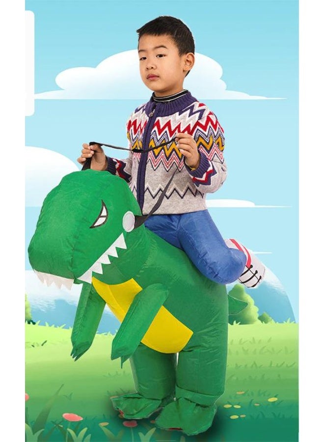 NIBEMINENT Adult Kids Dinosaur Inflatable Costume Boys Girls Halloween Carnival Kindergarden Cartoon Funny Performance Clothing