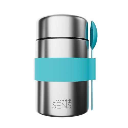 SENS JarJoy Food Jar 480ml for Kids, Additional Spoon, 304 Stainless Steel, hot or Cold up to 6 hrs, School, Picnic, Kids - Berry - Image 1