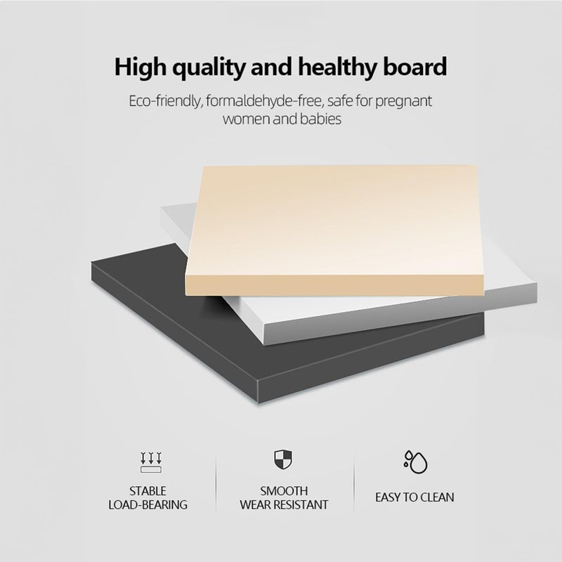 هوكور طاولة قابلة للطي، مكتب خشبي خفيف الوزن بسيط وعصري، متعدد الوظائف ومربع خشبي للمنزل والحديقة والنزهات، سهل الحمل، 80 * 70 * 40 سم (أبيض) - Image 3