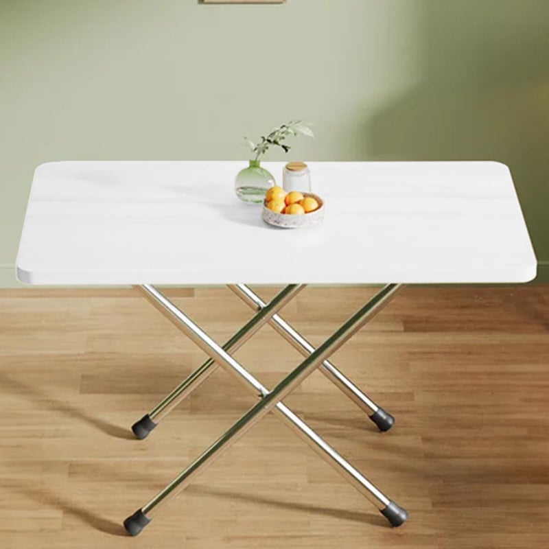 هوكور طاولة قابلة للطي، مكتب خشبي خفيف الوزن بسيط وعصري، متعدد الوظائف ومربع خشبي للمنزل والحديقة والنزهات، سهل الحمل، 80 * 70 * 40 سم (أبيض) - Image 1