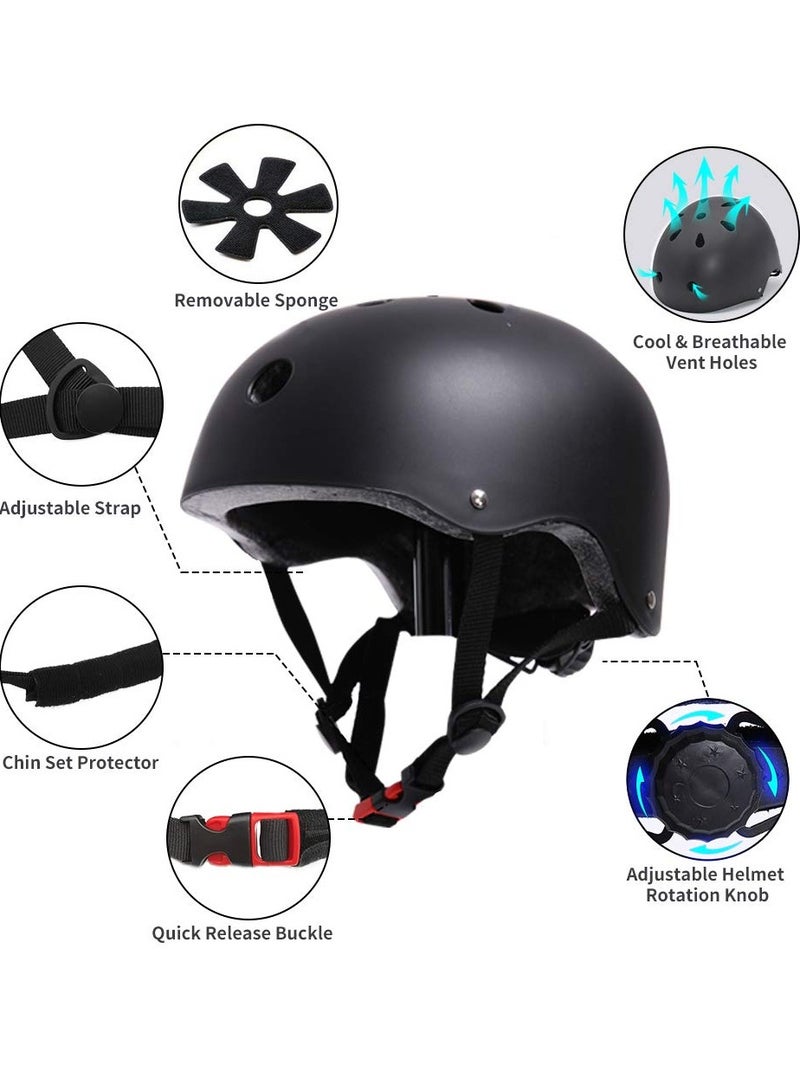 Kids Helmet Set, Adjustable Kids Helmet and Knee  Elbow Pads  Wrist Guards, Kids Protective Gear Set for 3-5-8yrs, for Bicycle, Roller Skating, Scooter, and more - Image 3