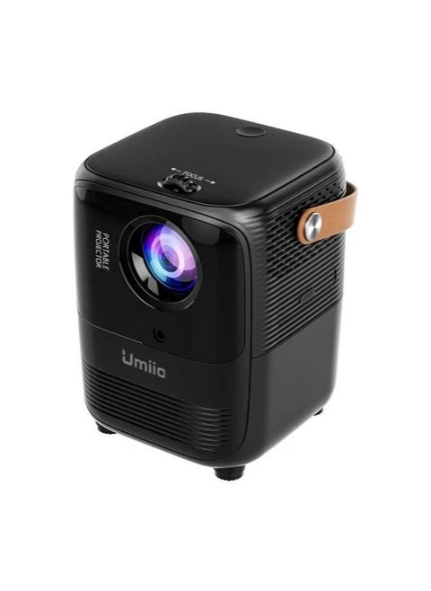 Projector A008 Intelligent Screen Projector 5G WiFi Bluetooth Quadrangle Trapezoid 1080P Android Projector For Move Music TV Game Casting