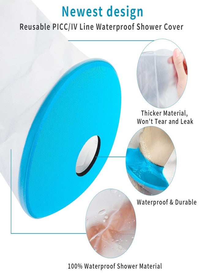 SUPERNIGHT PICC Line Shower Cover, Waterproof PICC Line Covers for Upper Arm, Adult Reusable Watertight Wound Bandage Sleeve Protector for Elbow/Arm - Image 3