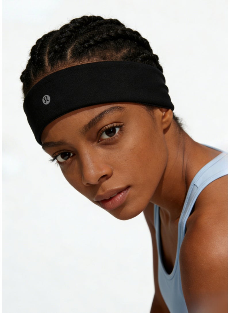لولوليمون Lululemon Reversible Headband - Moisture-Wicking Fabric Hair Accessory with Signature Logo for Yoga, Gym & Daily Styling - Image 3