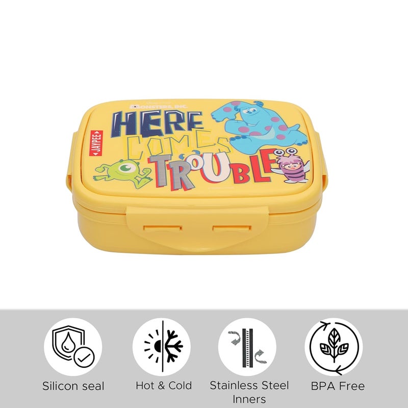 JAYPEE Steel Tek Jr. Insulated Lunch Box Disney, Yellow, 400 ml | Airtight Tiffin Box for School Kids Inner Stainless Steel Mini Box | Bpa Free - Image 5