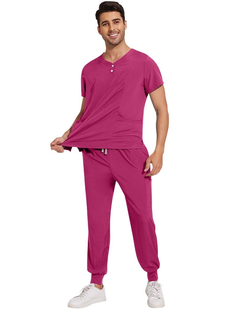 إسكدنيا الطبية الموحدة متجمد الخامس الرقبة الأعلى والسراويل الركض مجموعة الوردي  - Image 3