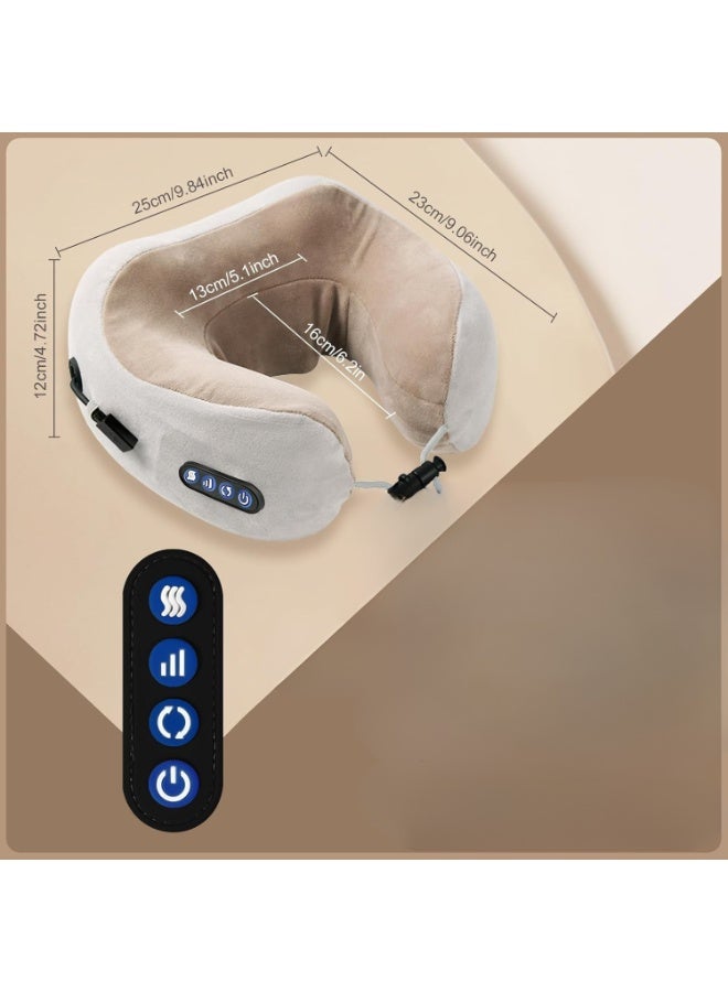 Electric Neck and Shoulder Massager — Heated Shiatsu U-Shape Massage Cushion, Portable Rechargeable Pillow for Home, Car, and Pain Relief - Image 2