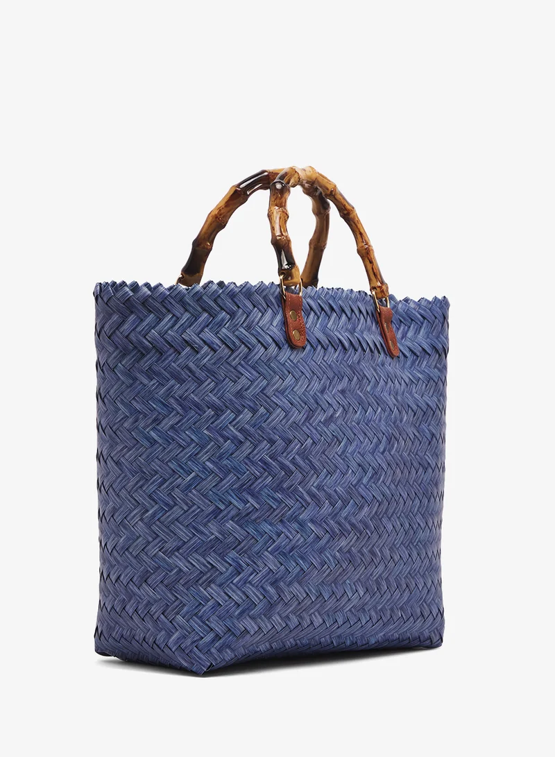 ايلا حقيبة من الرافيا بمقبض